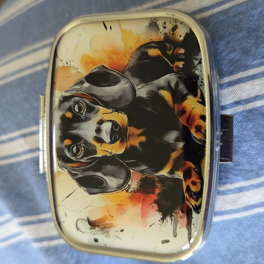 2 Compartment Dachshund Pill Box